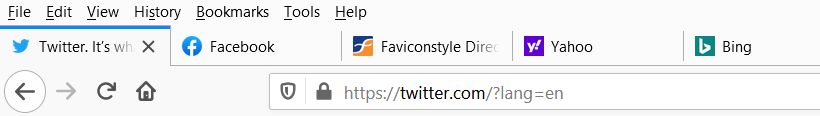 favicons in tabbed interface